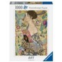 Ravensburger - Puzzle Klimt doamna cu evantai 1000 piese Ravensburger - 2